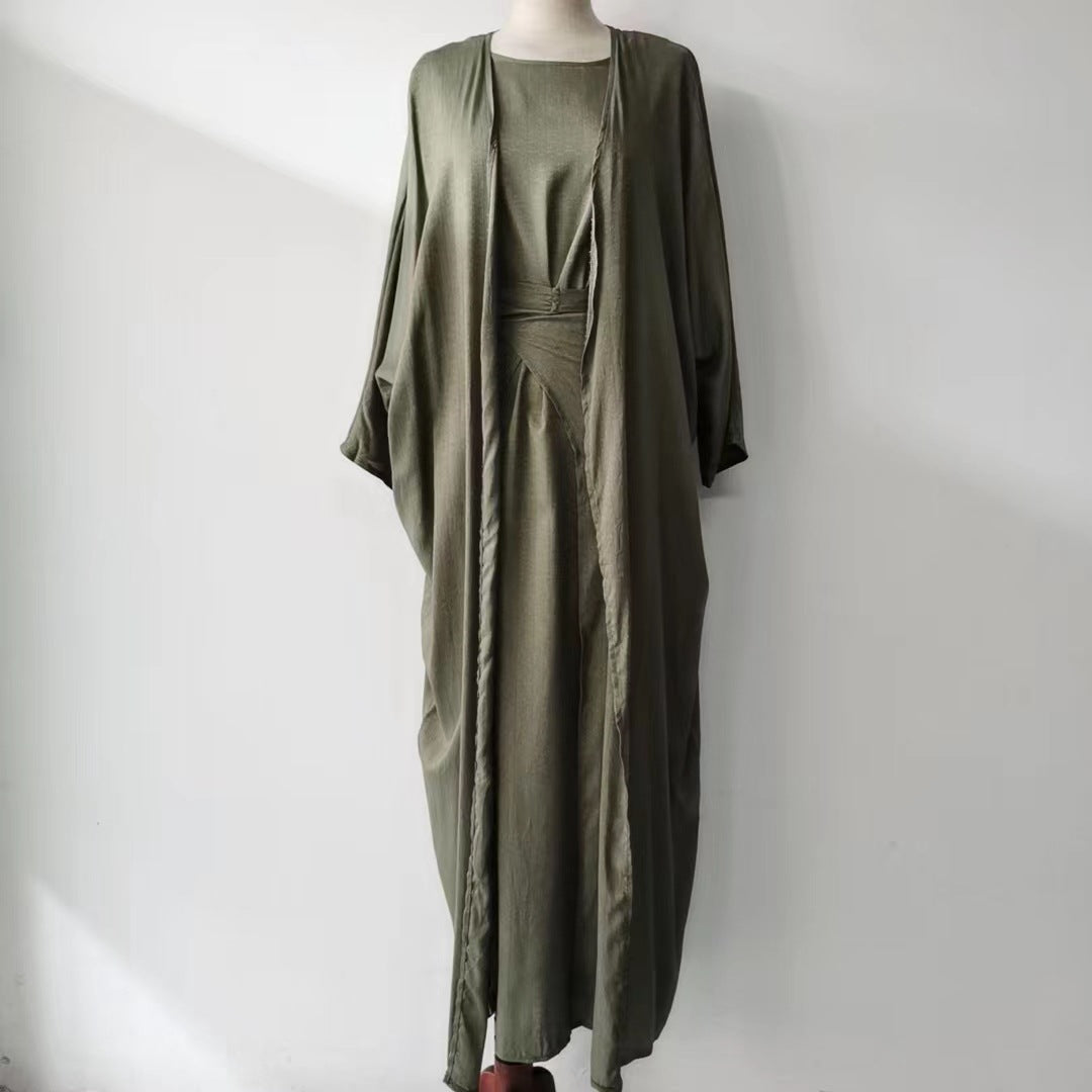 Graceful Elegant Solid Color Three-piece Robe Dresses