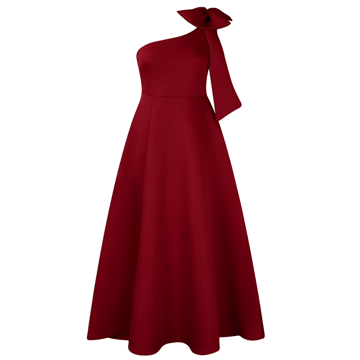 Women's Slant Shoulder Big Bow Sexy Formal Dress