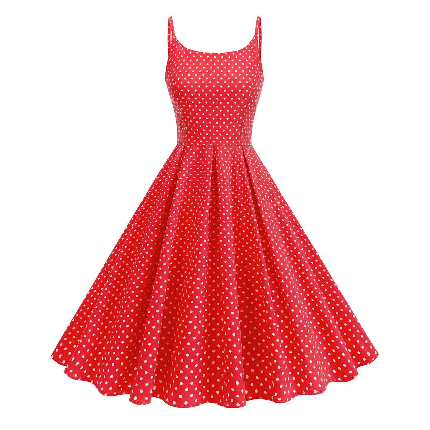 Hepburn Style Retro Dots Slim Fit Dress