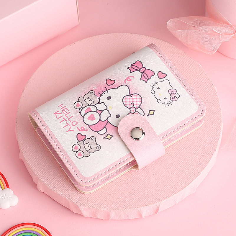 Cute Compact Large Capacity Cartoon Coated Page Card Holder