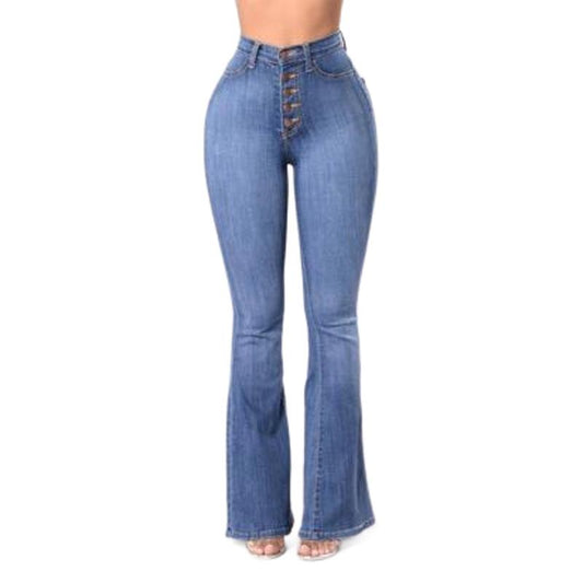 Women's High Waist Clinch Wide Leg Women's Jeans