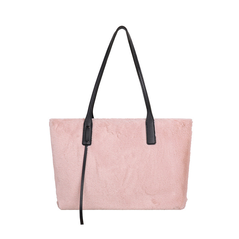 Fashion Plush Large Capacity Totes Winter Tote Bags
