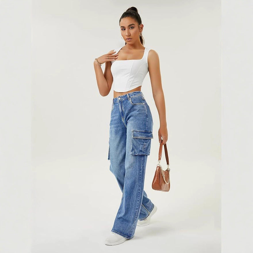 Women's Waist Retro Fashion Casual Versatile Slimming Women's Jeans