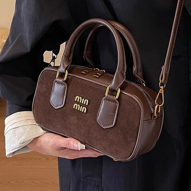 Bowling Female Niche Large Capacity Boston Crossbody Bags