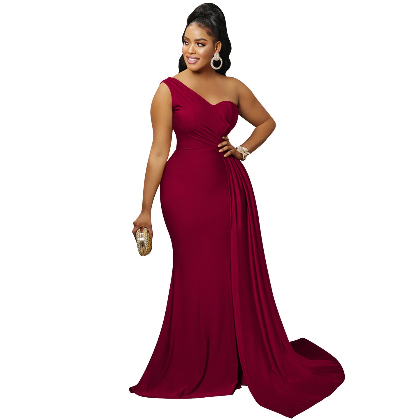 Women's Fashion Solid Color Party Tight Sleeve Dresses