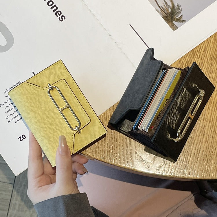 Women's Genuine Leather First Layer Cowhide Korean Card Holder