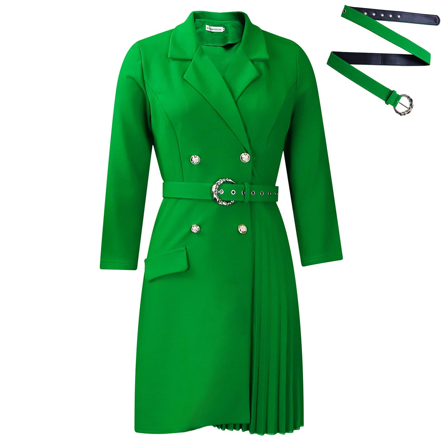 High Waist Fashion Tight Pleated Stitching Dresses