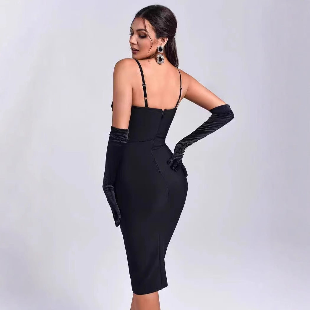 Women's Summer Fashion Sexy Embroidered Suspender Dress Dresses
