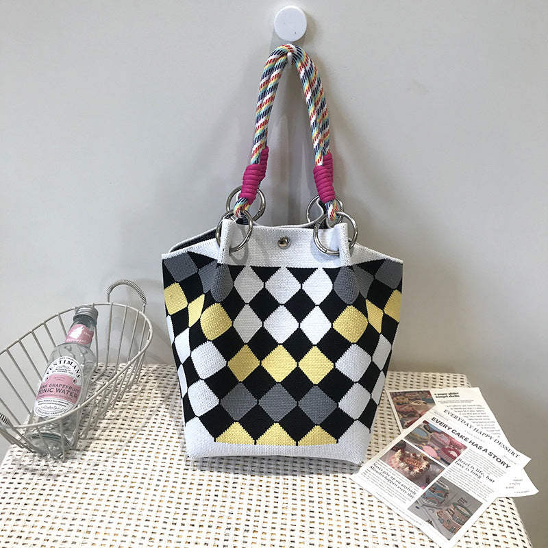Fashion Retro Wool Woven Leisure Knitted Handbags