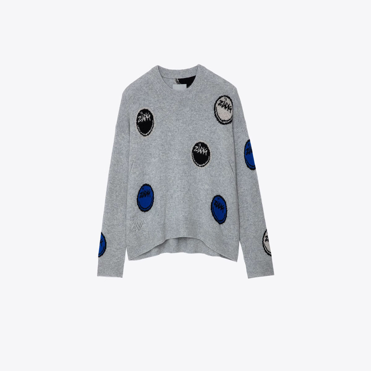 Women's Autumn French Niche Smiling Face Jacquard Sweaters