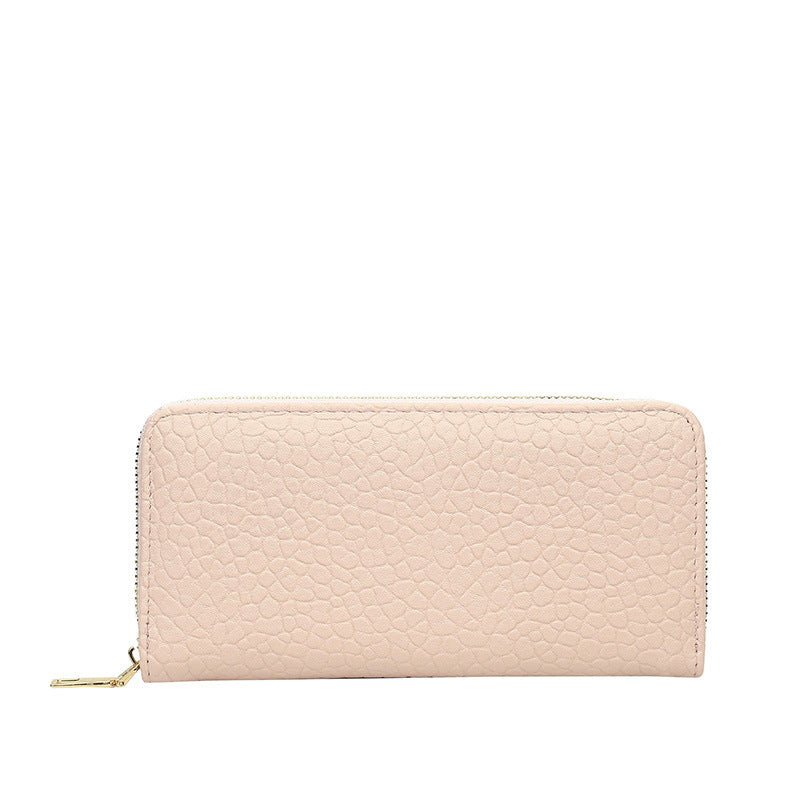 Women's Litchi Pattern Long Clutch Fashion Large Ladies Wallets