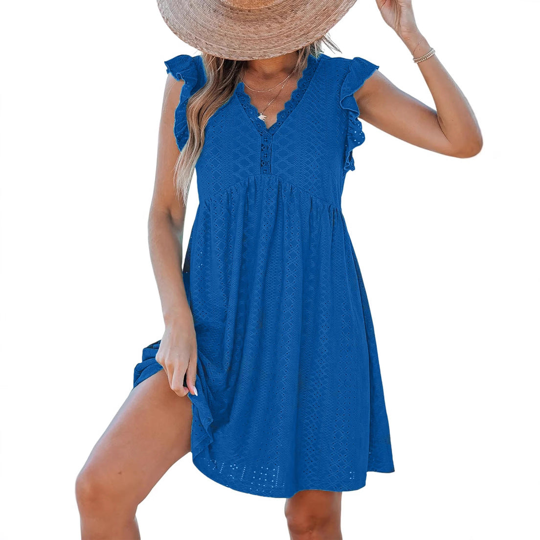 Fashion Women's Spring Lace Cutout Sleeve Clothing