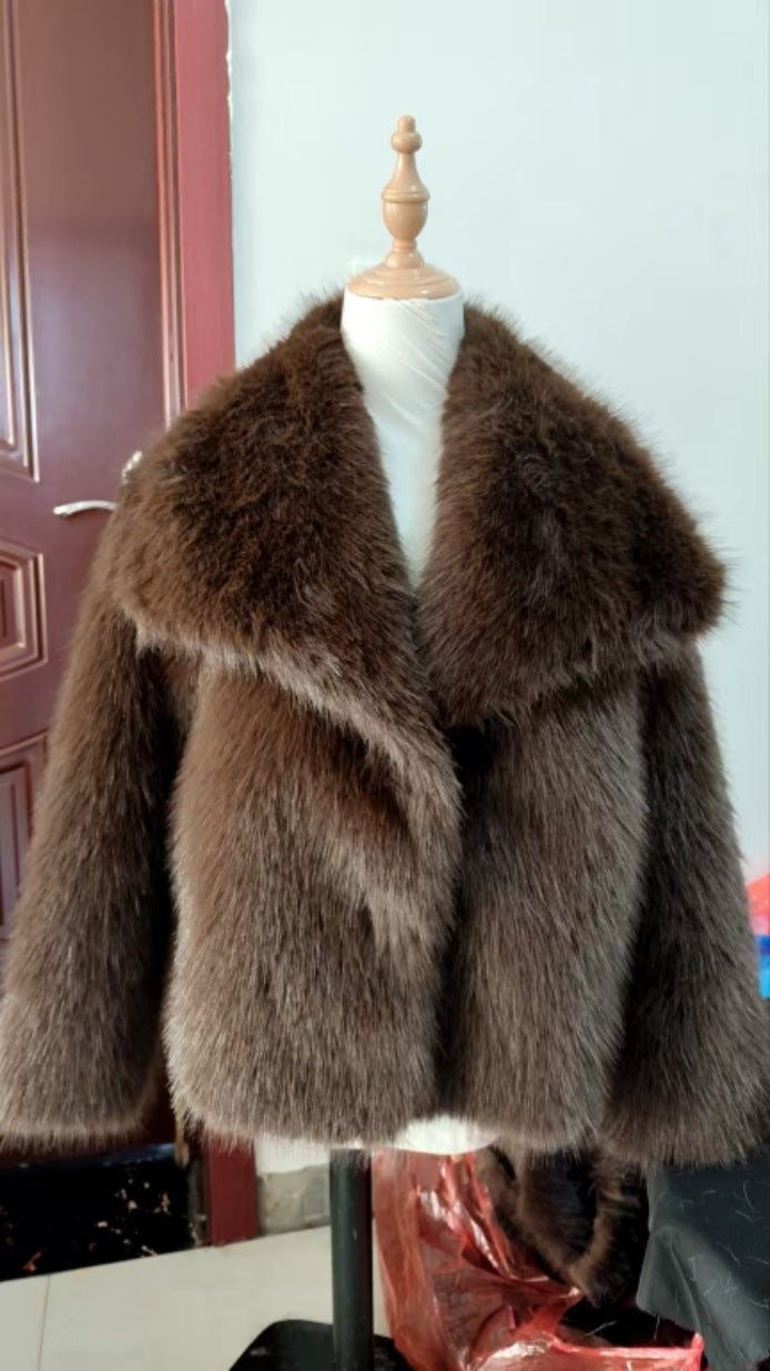 Women's New Fox Fur Furry Imitation Coats