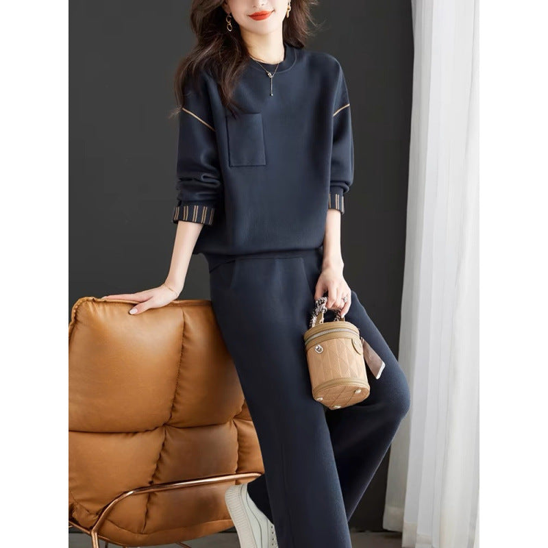 Women's Hiding Fat Autumn Fashion Two-piece High-grade Suits