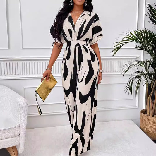 Durable Elegant Women's Sleeve Printed Fashion Women's Jumpsuit/clothing