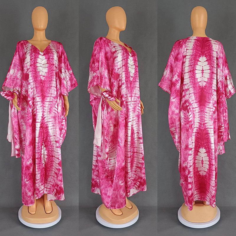 Women's African Ethnic Style Retro Gown Printed Large Swing Dresses