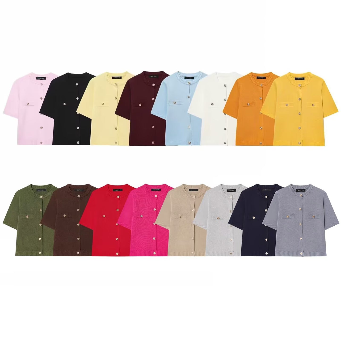 Women's Homemade Western Style Fashion Short-sleeved Knitted Knitwear