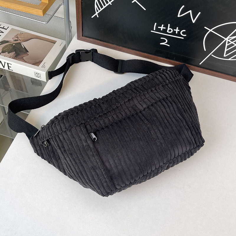Men's Large Capacity College Style Simple Corduroy Bags