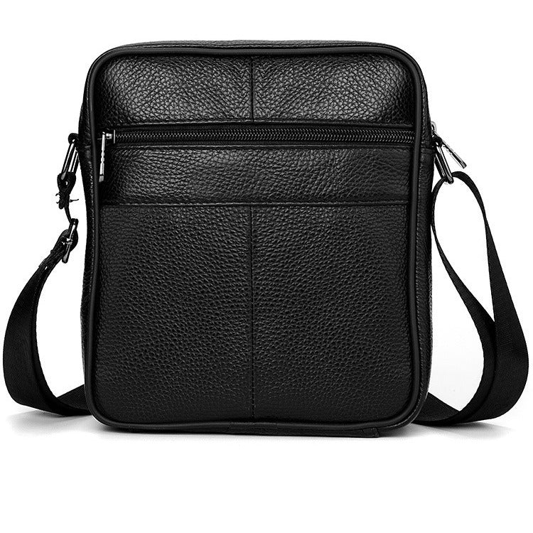 Men's Large Capacity Cowhide Leather Vertical High Men's Messenger Bags