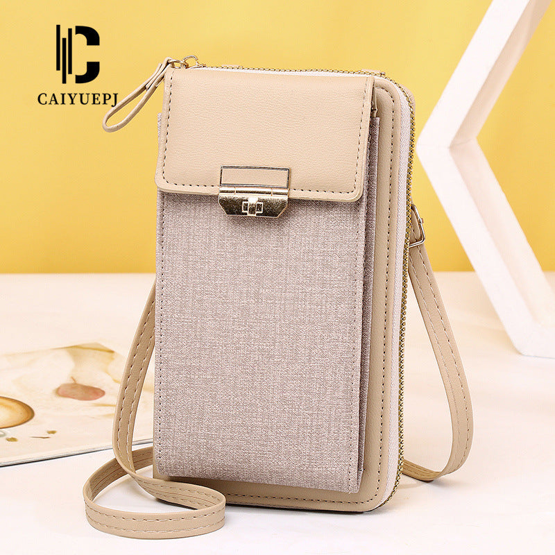 Women's Mobile Fashion Simple Korean Latch Phone Bags