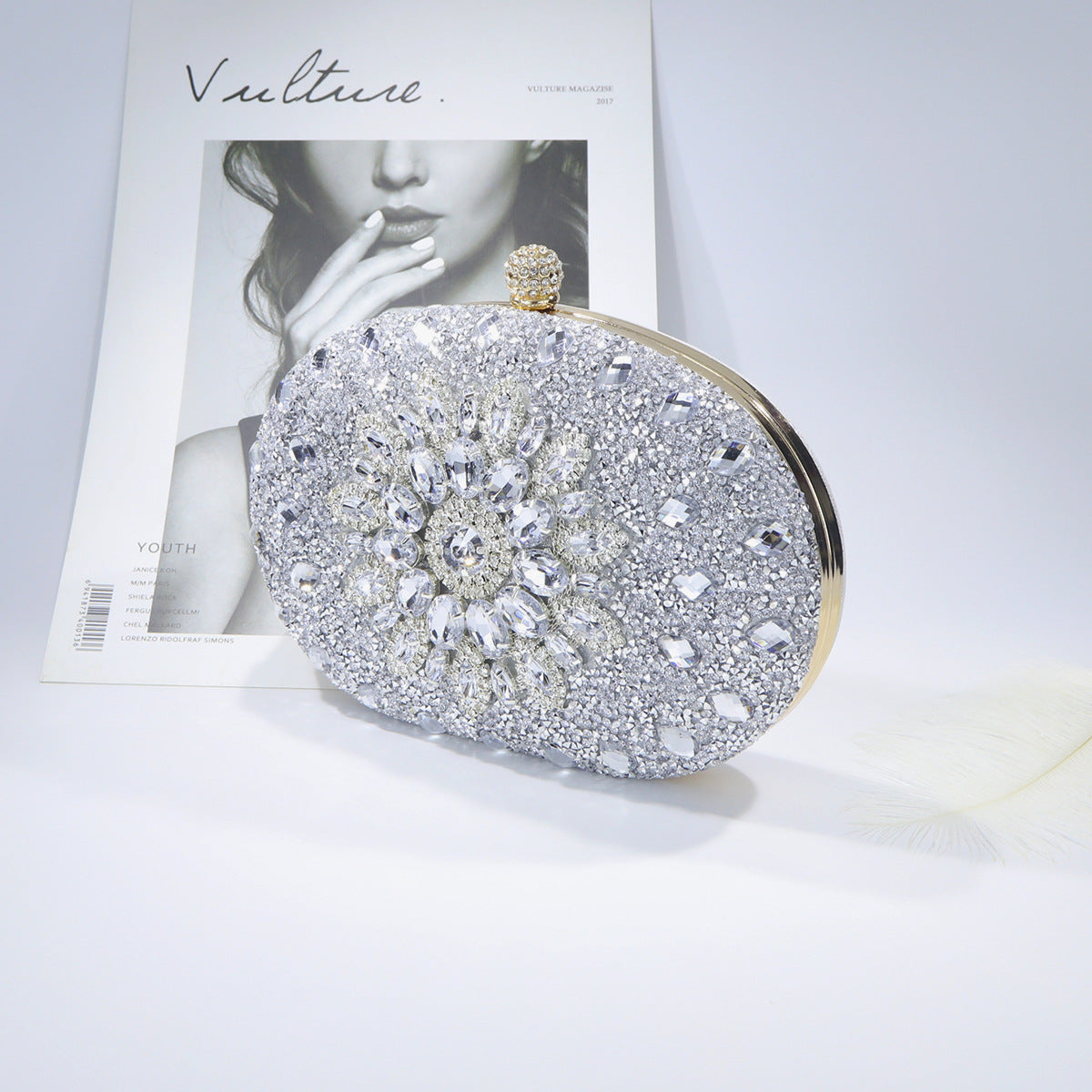 Women's Sunflower Diamond Cheongsam Formal Dress Evening Bags