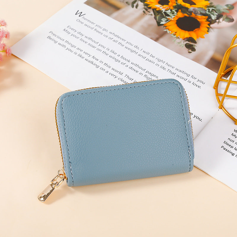 Women's Zipper Multiple Slots Bank Certificate Large Card Holder