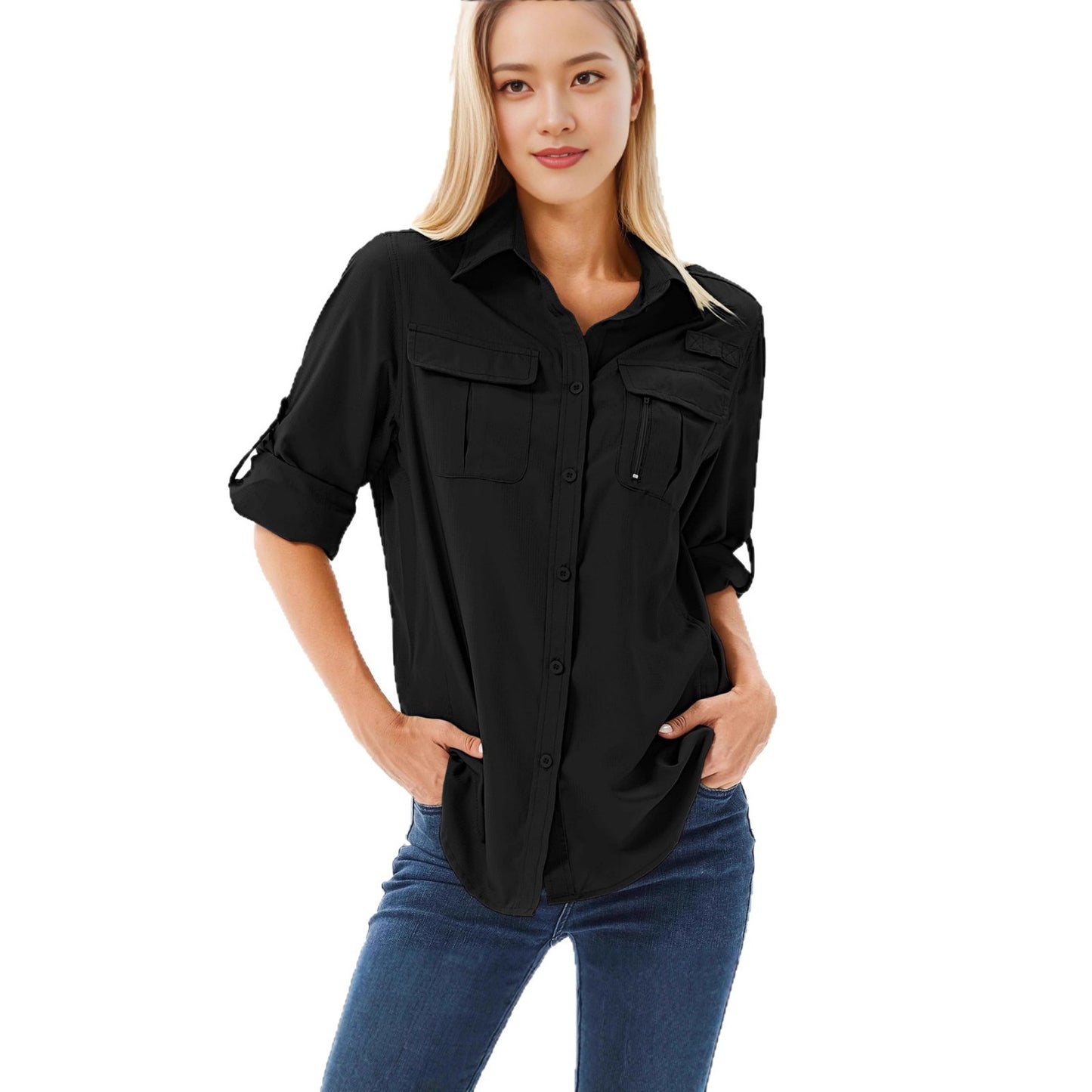 Women's Color Outdoor Casual Hiking Fishing Breathable Blouses