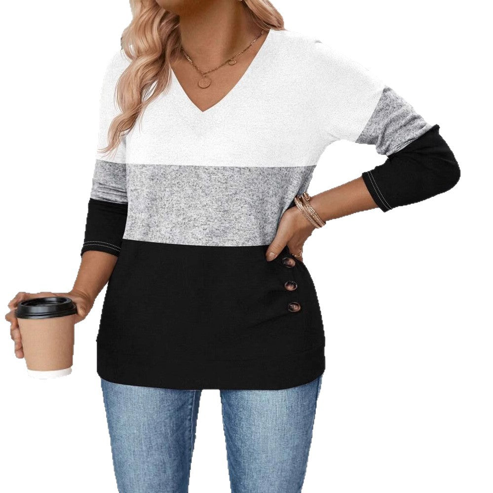 Attractive Women's Pullover Casual Versatile Long-sleeved Tops