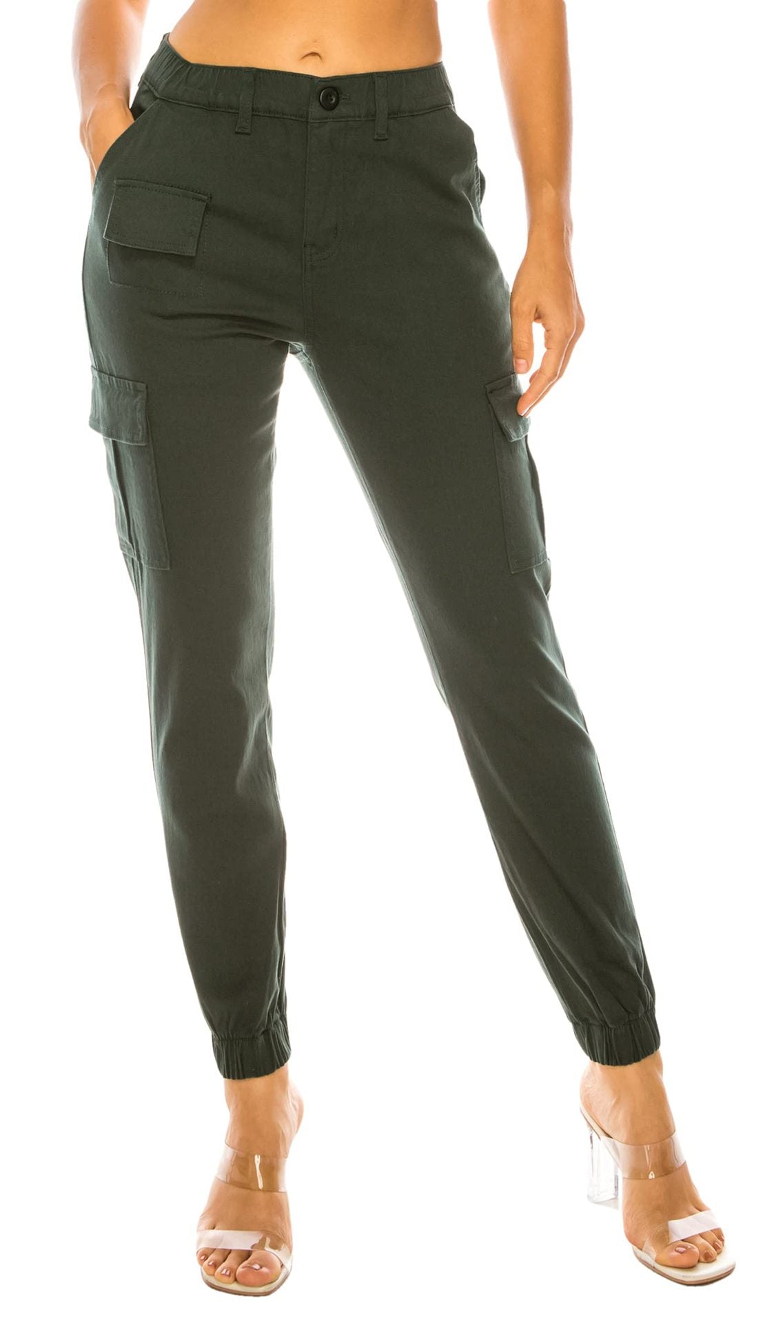 Women's Outdoor Overalls Design Elastic Waist Casual Pants