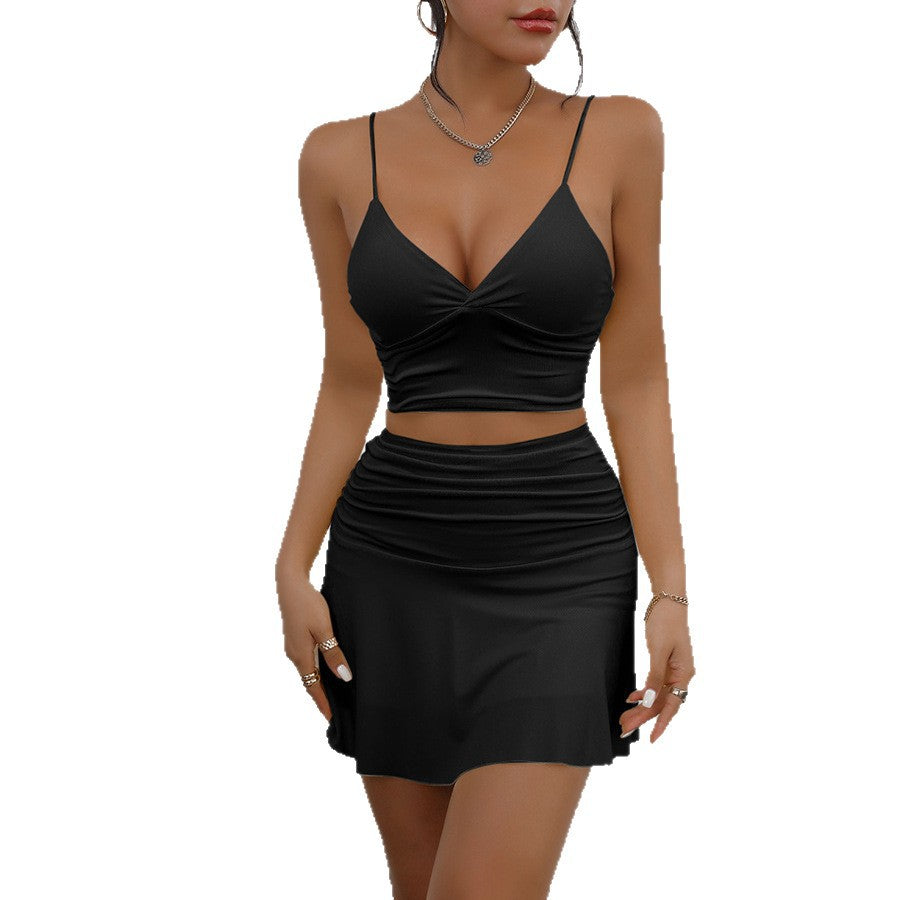 Women's Solid Color Sexy Backless Spaghetti Straps Tops