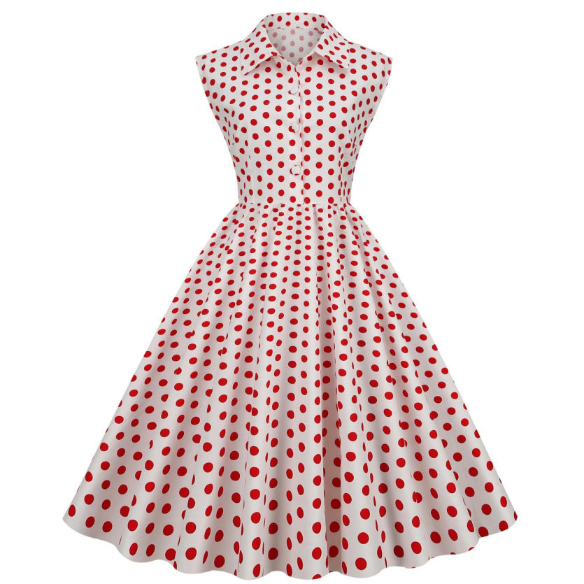 Polka Dot Complex Ancient Style Vintage Dresses