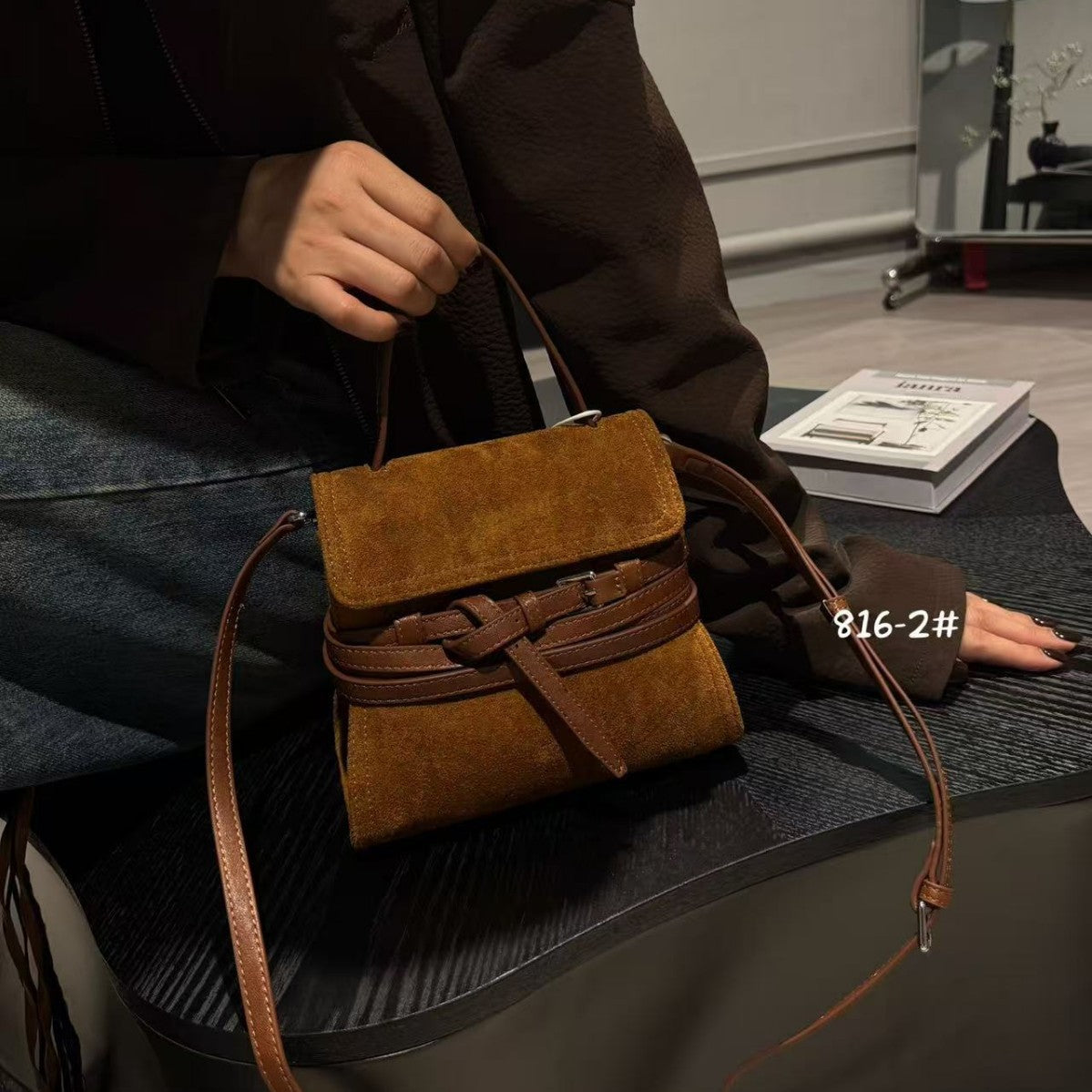 Women's High-grade Retro Suede Portable Fashion Crossbody Bags