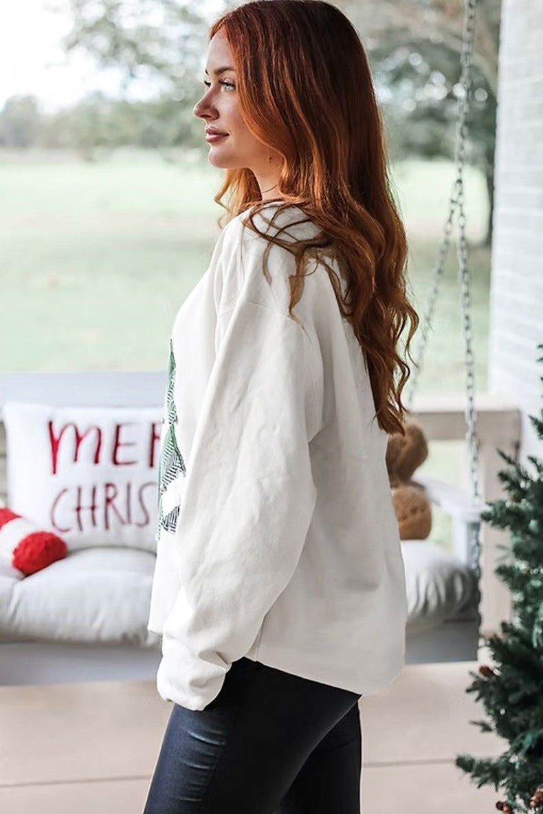 Women's Xi Loose Long Sleeve Fashion Christmas Sweaters