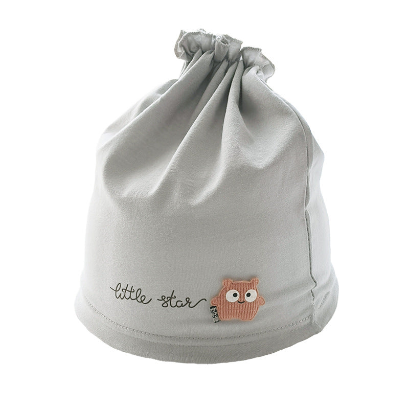 Women's Cotton Cartoon Flower Bear Confinement Headscarf Bags