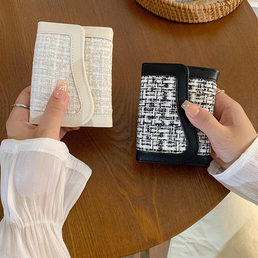 Classic Style Korean Lady Solid Color Ladies Wallets