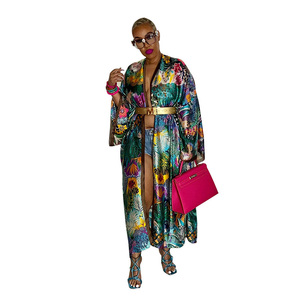Women's Artificial Silk Fashion Casual Trench Coats