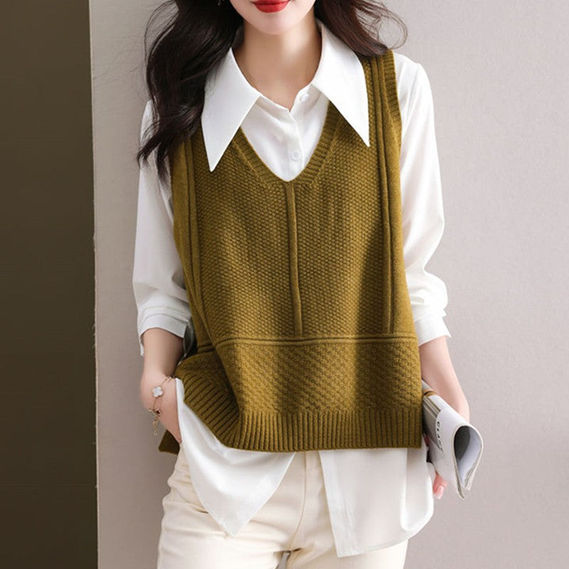 Women's Style Loose Versatile Casual Outdoor Knitted Vests