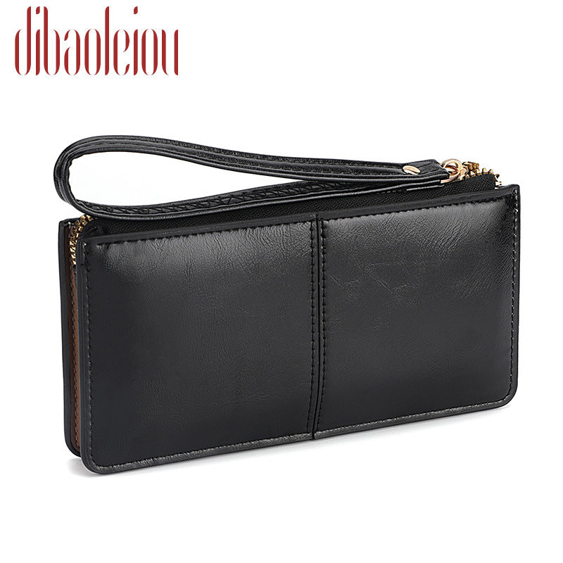 Women's Long Soft Leather Mobile Large Capacity Ladies Wallets