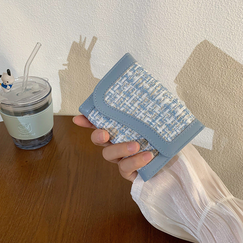 Classic Style Korean Lady Solid Color Ladies Wallets