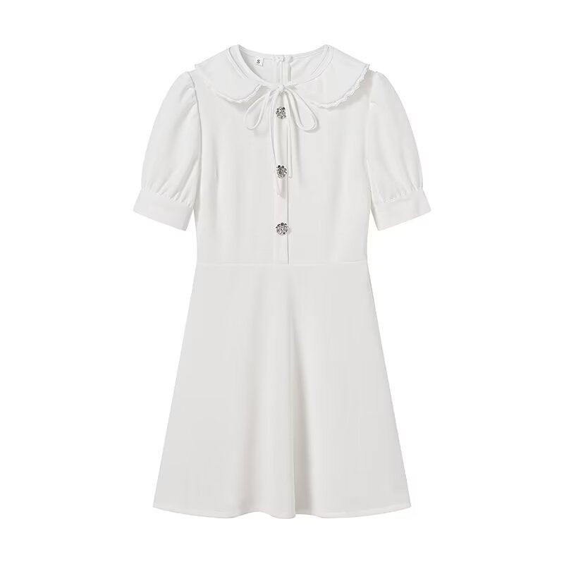 Women's Spring Sweet Elegance Detachable Doll Collar Dresses
