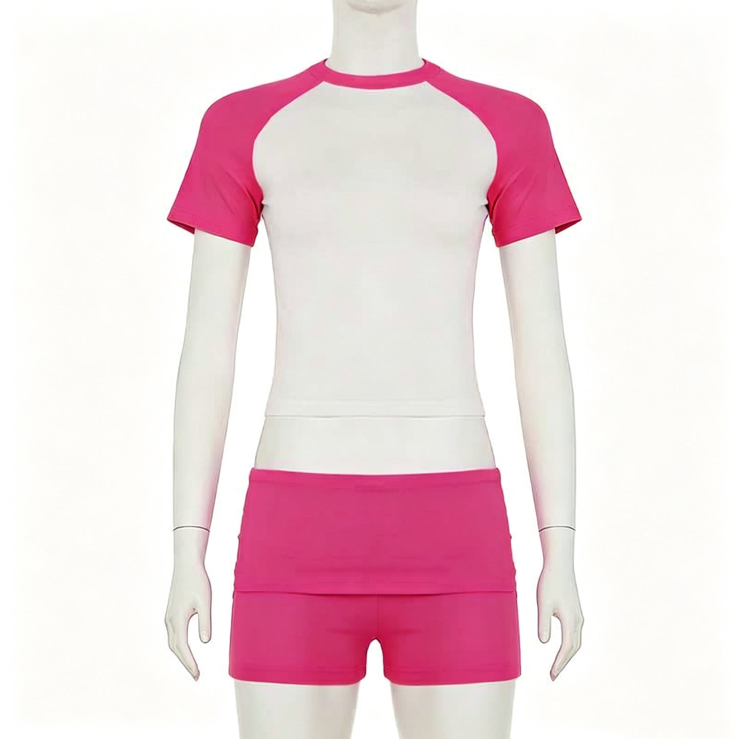 Comfortable Basic Sports Short-sleeved Solid Hair Fashion Casual Suit