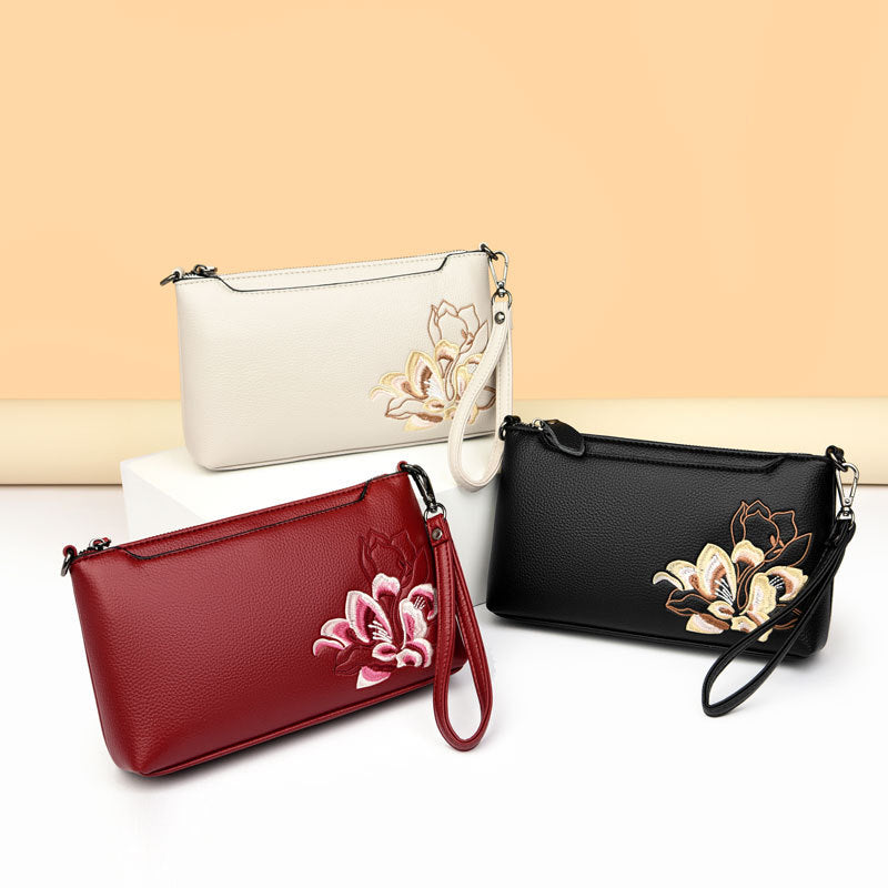 Women's Embroidered National Style Mobile Change Texture Crossbody Bags