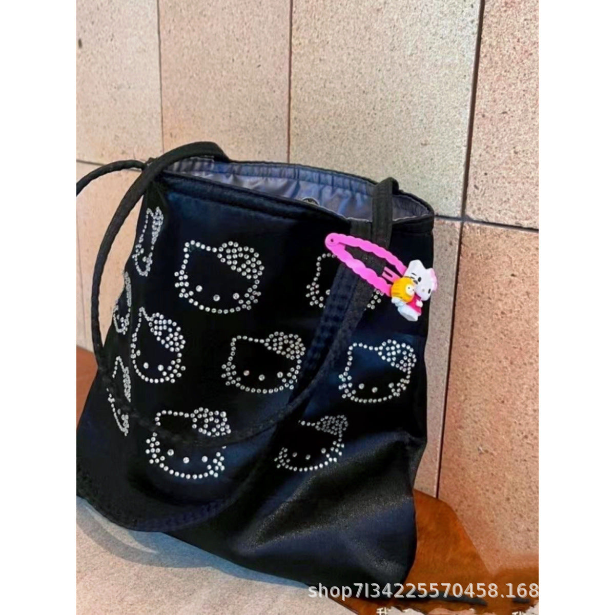 Printed Satin Silk Cute High Sense Tote Bags