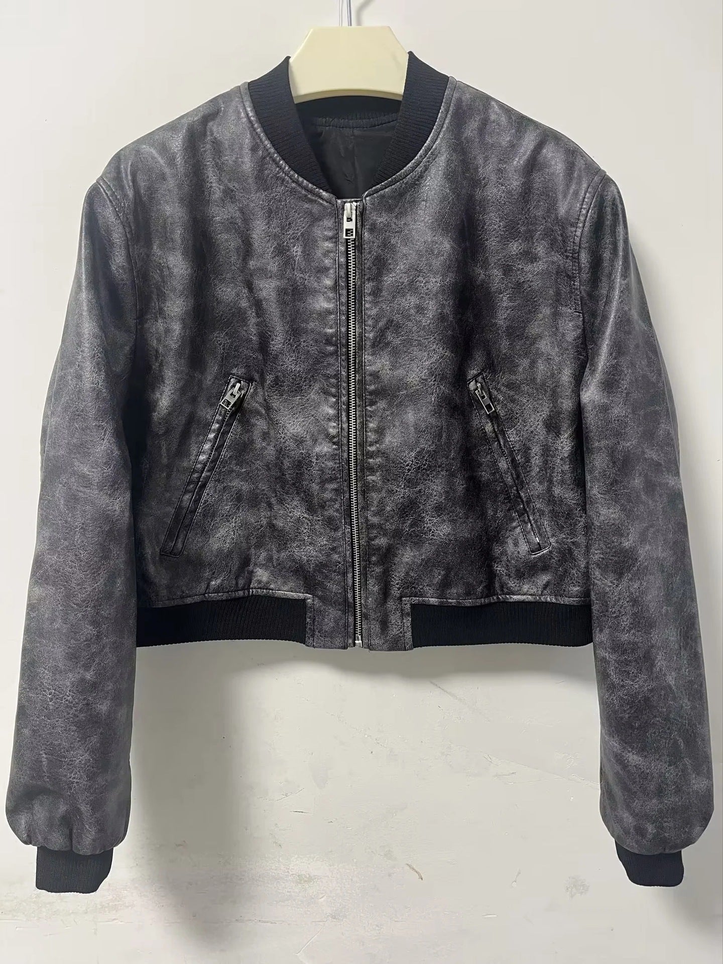Fashion Slim Autumn Stand Collar Motorcycle Coats