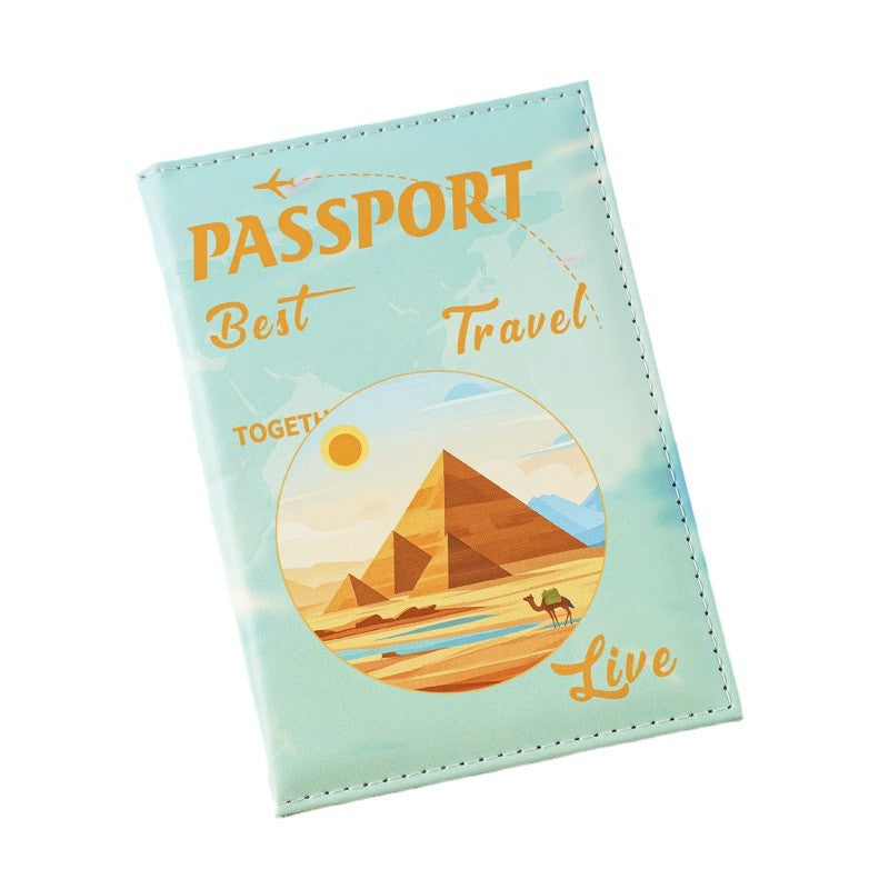 Landscape Color Printing Novel Passport Cover Card Holder