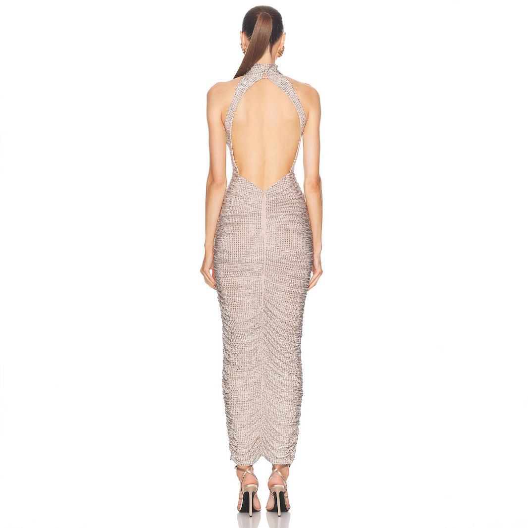 French Rhinestone Strap Dress Affordable Luxury Dresses
