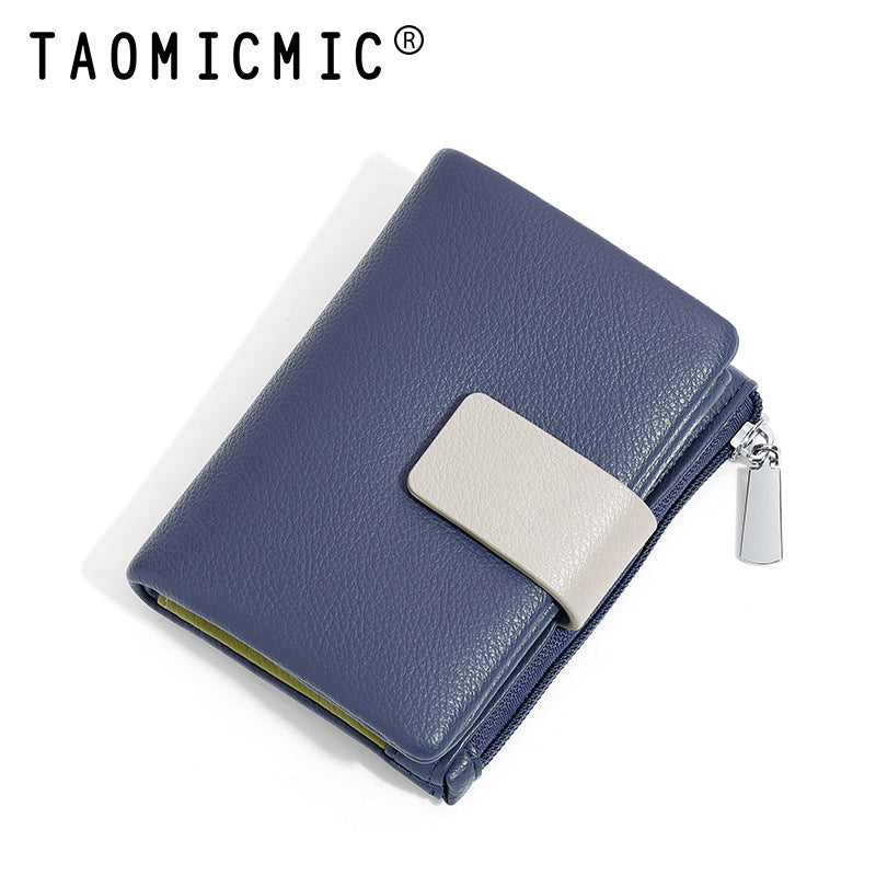 Women's Short High-grade Two Fold Multiple Slots Ladies Wallets