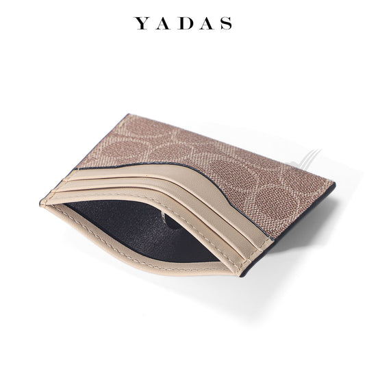 Zipper Oval Printing Aging Pattern Fashion Card Holder