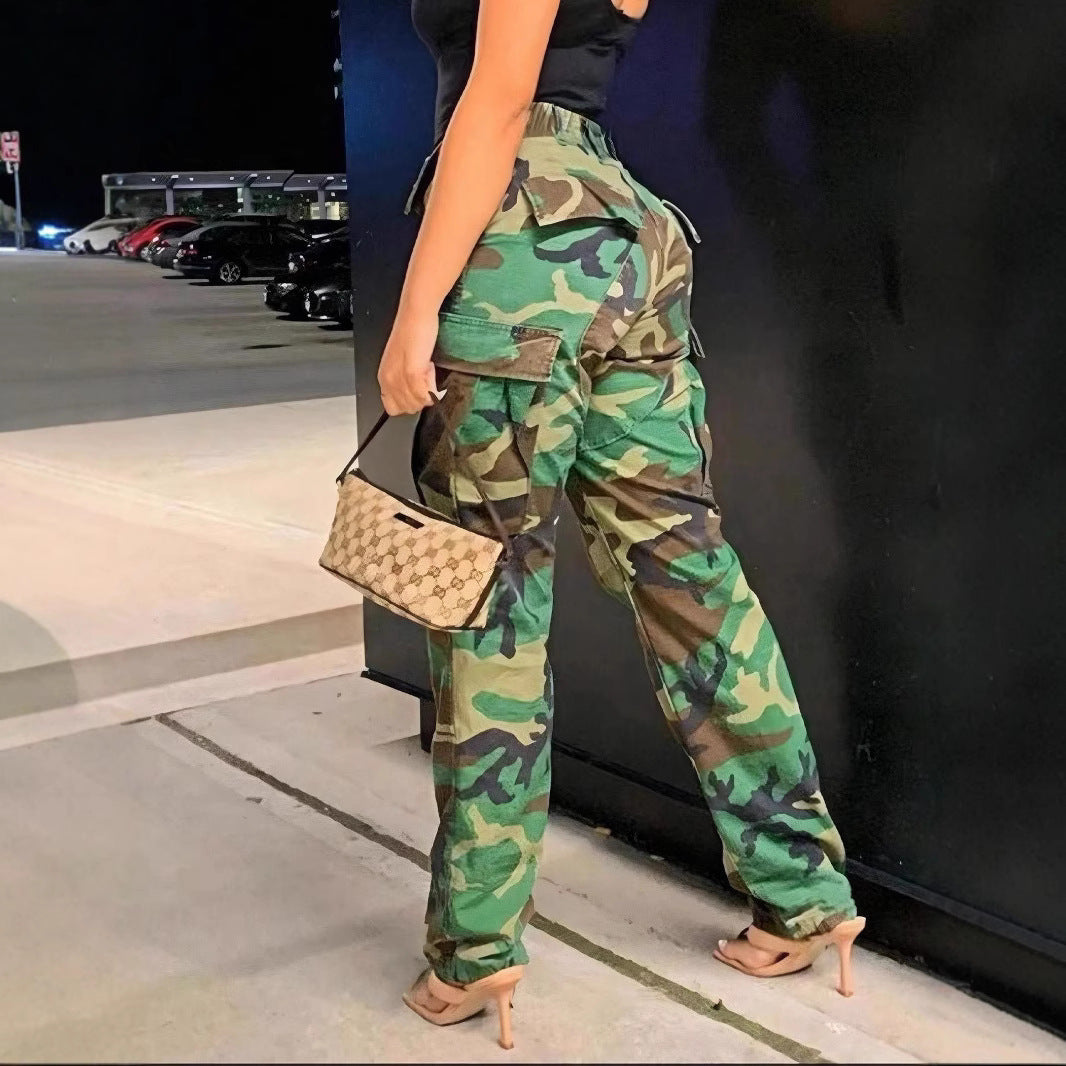 Women's Camouflage Cargo American Fashion Loose Casual Clothing