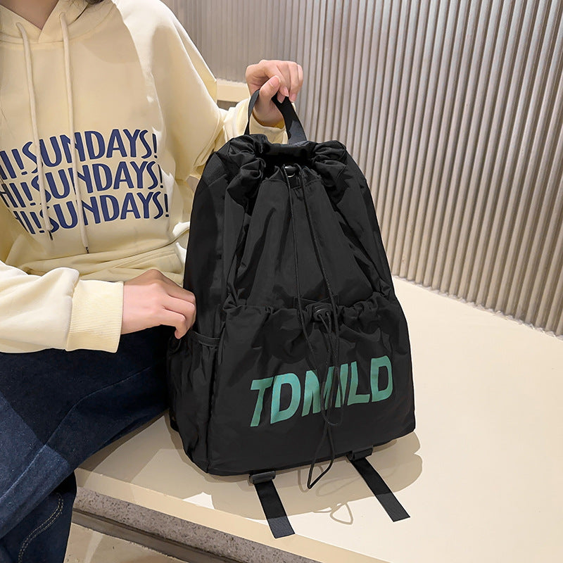 Women's & Men's & Lightweight Drawstring Hiking College Large Sports Backpacks